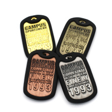 Commerce de gros personnalisé en plastique PVC caoutchouc Dog Tag